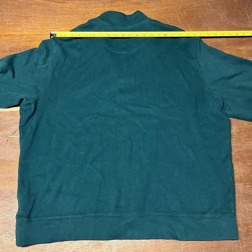 Lands End Pullover Sweater - Green - Quarter Zip - Mens Size XX-Large Regular - Picture 4 of 4